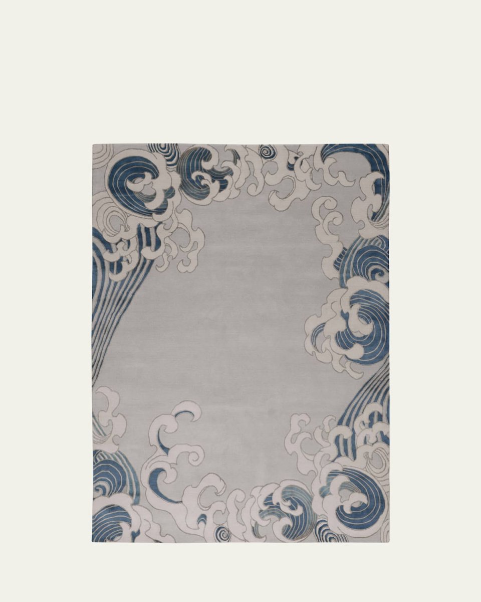 Tempest Night Hand-Knotted Rug, 6' x 9'